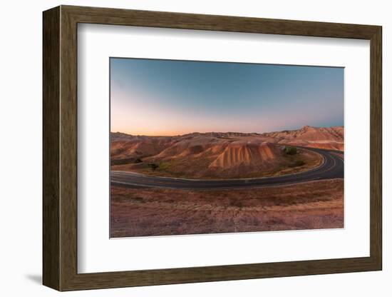 Light Trail In Badlands-Belinda Shi-Framed Photographic Print