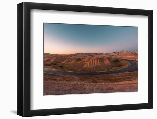 Light Trail In Badlands-Belinda Shi-Framed Photographic Print