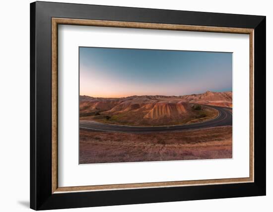 Light Trail In Badlands-Belinda Shi-Framed Photographic Print