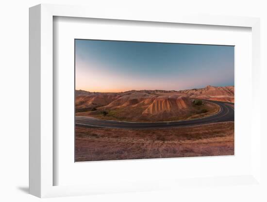 Light Trail In Badlands-Belinda Shi-Framed Photographic Print