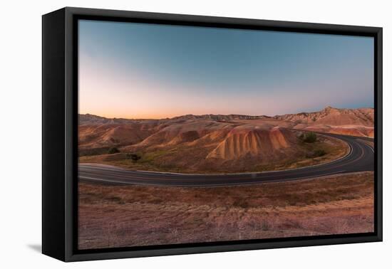 Light Trail In Badlands-Belinda Shi-Framed Premier Image Canvas