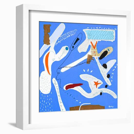 Light ultramarine blue emotion-Hyunah Kim-Framed Art Print