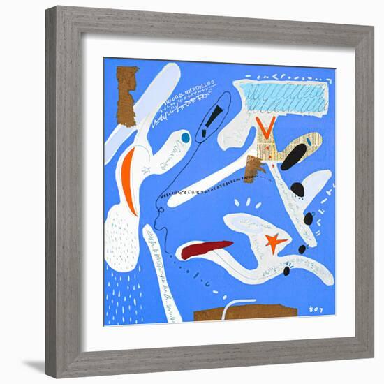 Light ultramarine blue emotion-Hyunah Kim-Framed Art Print