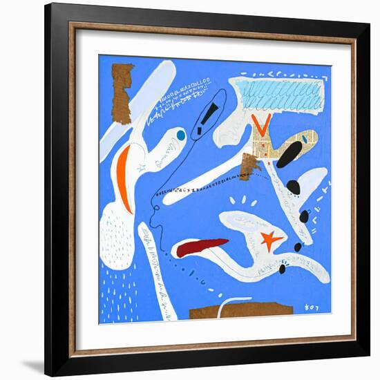 Light ultramarine blue emotion-Hyunah Kim-Framed Art Print