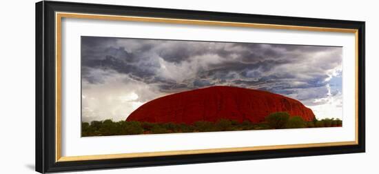 Light with Rain Storm, Uluru-Kata Tjuta Nat'l Park, UNESCO World Heritage Site, Australia-Giles Bracher-Framed Photographic Print