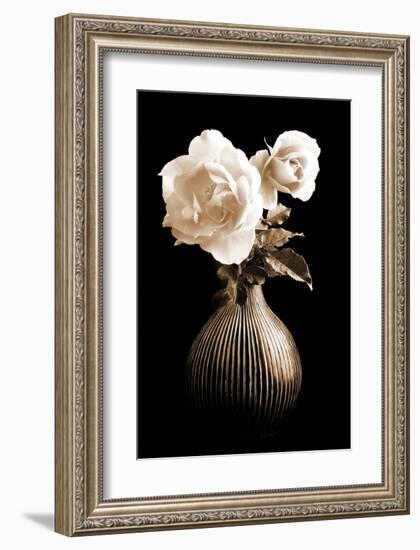 Lighted White Roses-Christine Zalewski-Framed Art Print