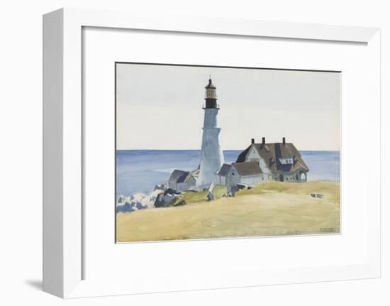 Lighthouse and Buildings, Portland Head, 1927-Edward Hopper-Framed Art Print