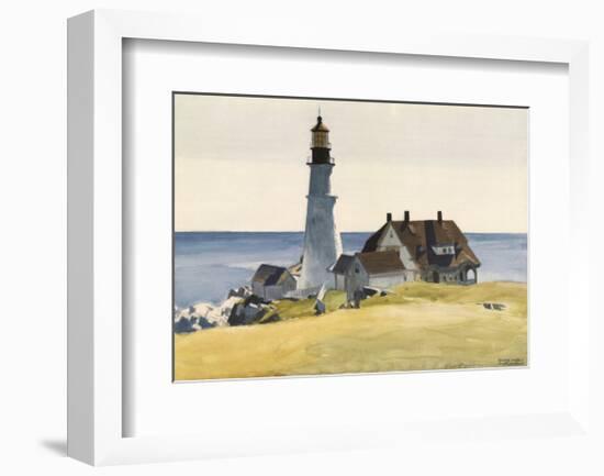 Lighthouse and Buildings, Portland Head, Cape Elizabeth, Maine, c.1927-Edward Hopper-Framed Art Print