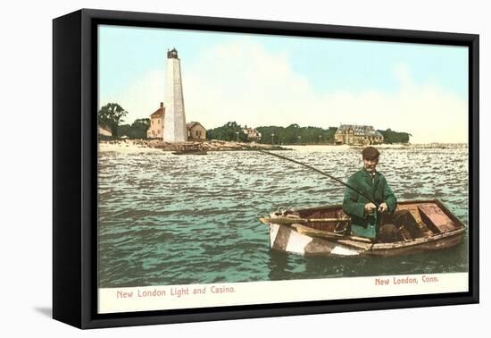 Lighthouse and Casino, New London, Connecticut-null-Framed Stretched Canvas