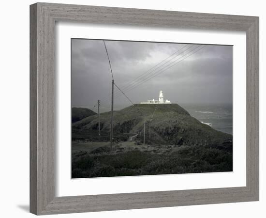 Lighthouse and Gales-Robert Brook-Framed Photographic Print