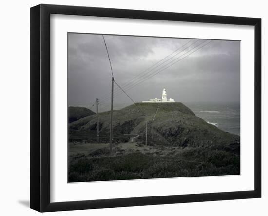 Lighthouse and Gales-Robert Brook-Framed Photographic Print