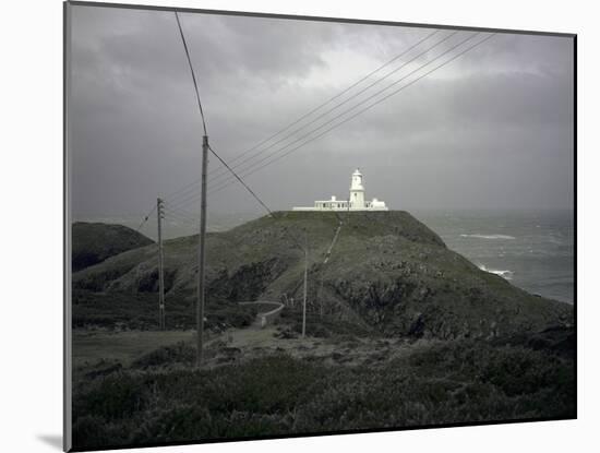 Lighthouse and Gales-Robert Brook-Mounted Photographic Print