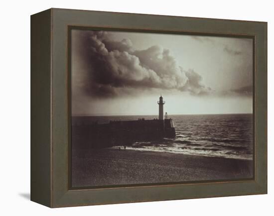 Lighthouse and Jetty, Le Havre-Gustave Le Gray-Framed Premier Image Canvas