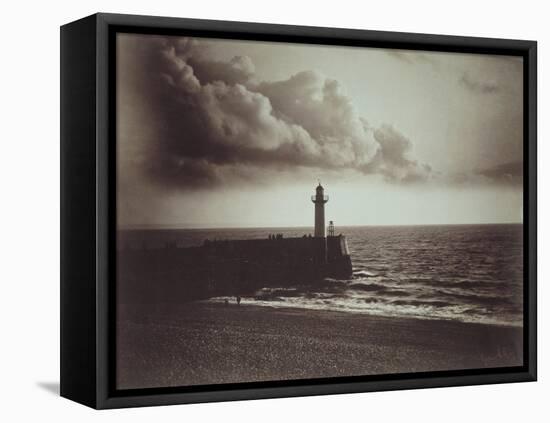 Lighthouse and Jetty, Le Havre-Gustave Le Gray-Framed Premier Image Canvas