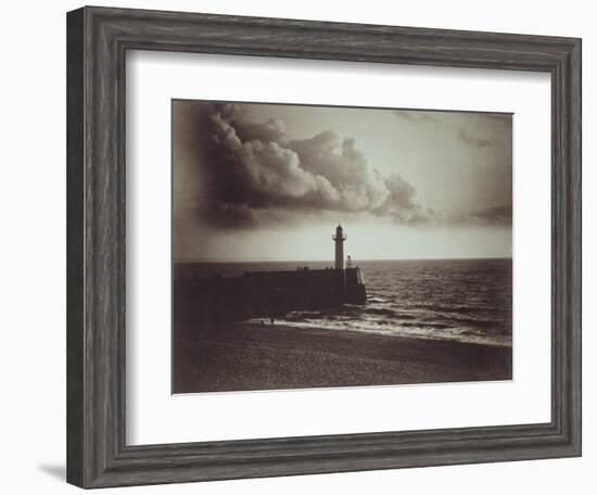 Lighthouse and Jetty, Le Havre-Gustave Le Gray-Framed Giclee Print