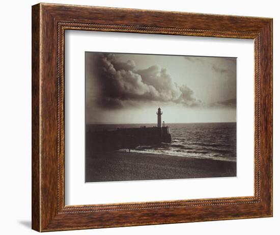 Lighthouse and Jetty, Le Havre-Gustave Le Gray-Framed Giclee Print