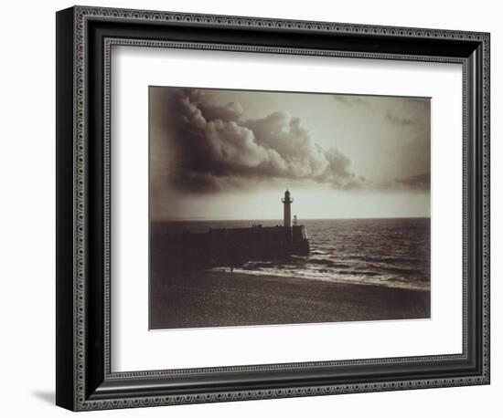 Lighthouse and Jetty, Le Havre-Gustave Le Gray-Framed Giclee Print