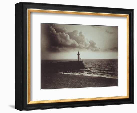 Lighthouse and Jetty, Le Havre-Gustave Le Gray-Framed Giclee Print