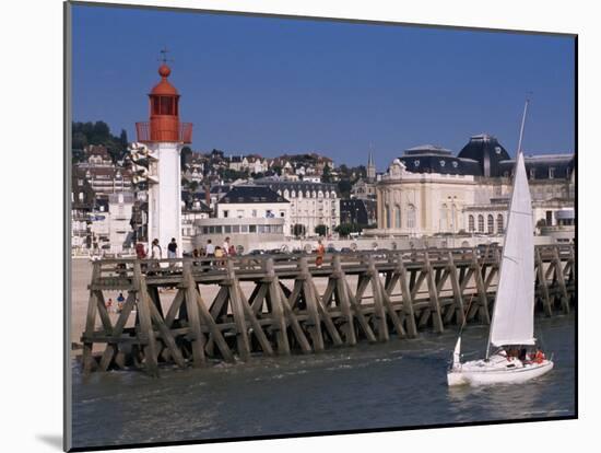 Lighthouse and Jetty, Trouville, Basse Normandie (Normandy), France-Guy Thouvenin-Mounted Photographic Print