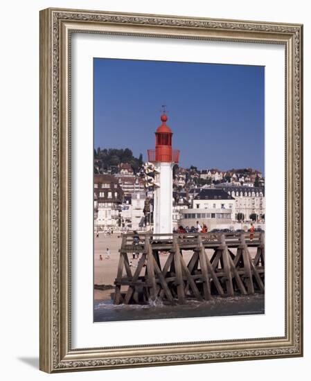 Lighthouse and Jetty, Trouville, Basse Normandie (Normandy), France-Guy Thouvenin-Framed Photographic Print