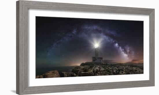 Lighthouse and Milky Way-Carlos F. Turienzo-Framed Photographic Print