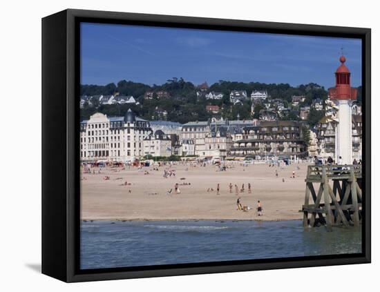 Lighthouse and Pier, Trouville, Basse Normandie, France, Europe-Thouvenin Guy-Framed Premier Image Canvas