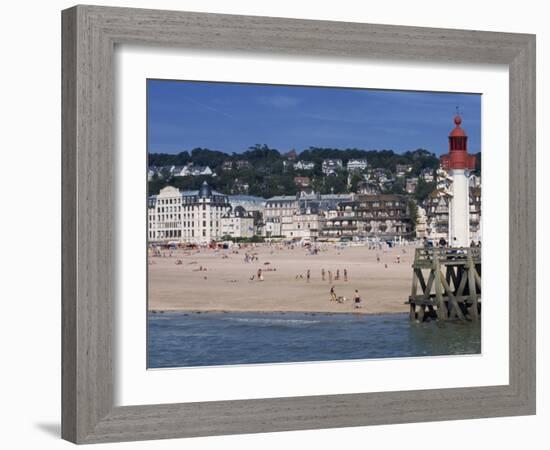 Lighthouse and Pier, Trouville, Basse Normandie, France, Europe-Thouvenin Guy-Framed Photographic Print