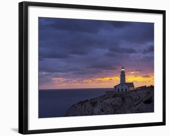 Lighthouse at Cap De Capdepera, Daybreak, Majorca, Spain-Rainer Mirau-Framed Photographic Print