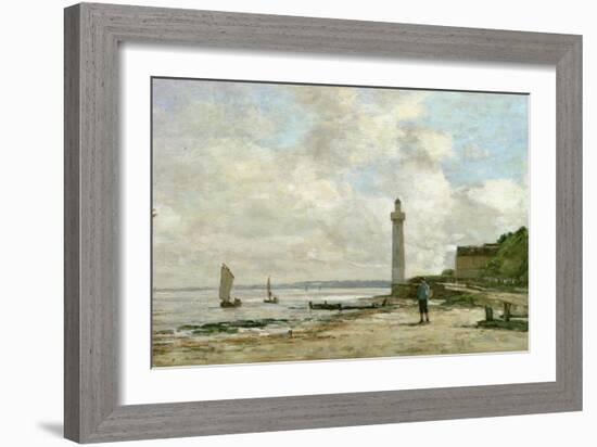 Lighthouse at Honfleur, 1864-66-Eug?ne Boudin-Framed Giclee Print