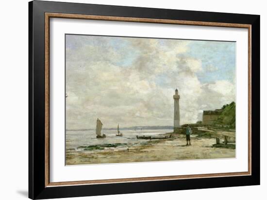 Lighthouse at Honfleur, 1864-66-Eug?ne Boudin-Framed Giclee Print