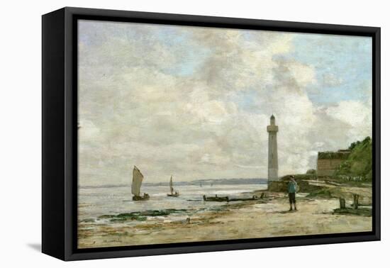 Lighthouse at Honfleur, 1864-66-Eug?ne Boudin-Framed Premier Image Canvas