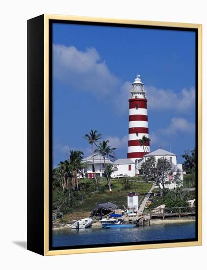 Lighthouse at Hope Town on the Island of Abaco, the Bahamas-William Gray-Framed Premier Image Canvas