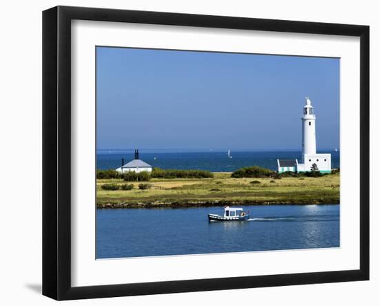 Lighthouse at Hurst Castle, Keyhaven, Hampshire, England, United Kingdom, Europe-David Hughes-Framed Photographic Print