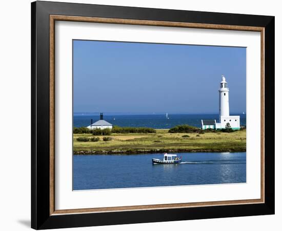 Lighthouse at Hurst Castle, Keyhaven, Hampshire, England, United Kingdom, Europe-David Hughes-Framed Photographic Print