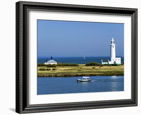Lighthouse at Hurst Castle, Keyhaven, Hampshire, England, United Kingdom, Europe-David Hughes-Framed Photographic Print