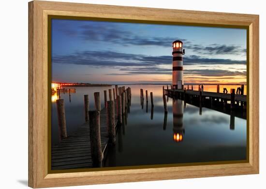 Lighthouse At Night-TomasSereda-Framed Premier Image Canvas