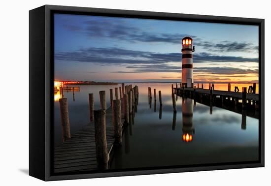 Lighthouse At Night-TomasSereda-Framed Premier Image Canvas