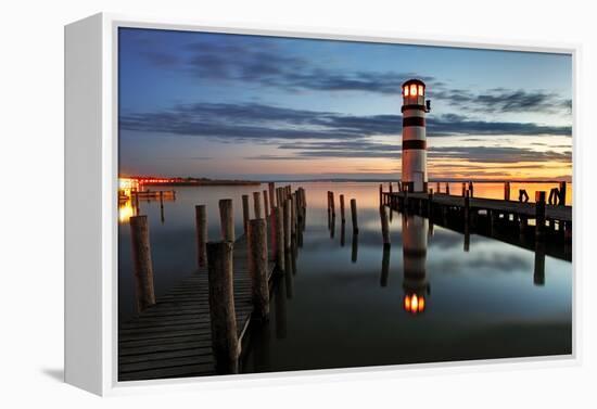 Lighthouse At Night-TomasSereda-Framed Premier Image Canvas