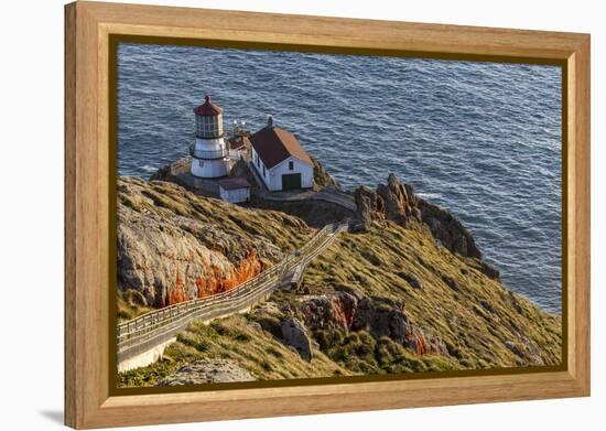 Lighthouse at Point Reyes National Seashore. California, USA-Chuck Haney-Framed Premier Image Canvas