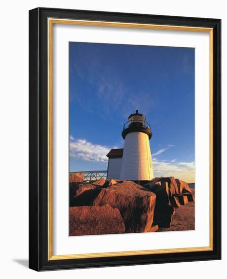 Lighthouse at Sunrise, Nantucket, MA-Walter Bibikow-Framed Photographic Print