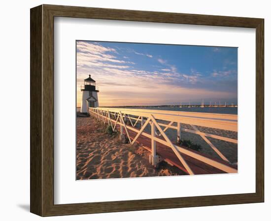 Lighthouse at Sunrise, Nantucket, MA-Walter Bibikow-Framed Photographic Print