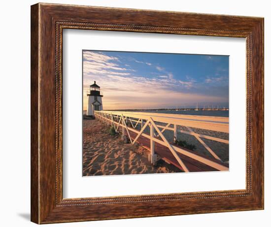 Lighthouse at Sunrise, Nantucket, MA-Walter Bibikow-Framed Photographic Print