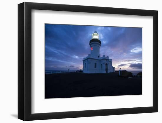 Lighthouse at sunset, Cape Byron Lighthouse, Cape Byron, New South Wales, Australia-Panoramic Images-Framed Photographic Print