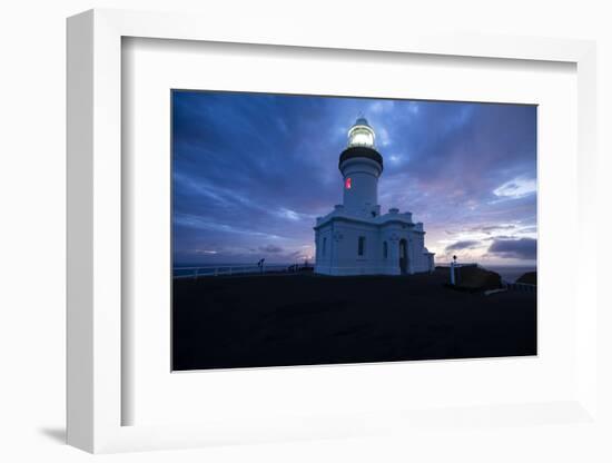 Lighthouse at sunset, Cape Byron Lighthouse, Cape Byron, New South Wales, Australia-Panoramic Images-Framed Photographic Print