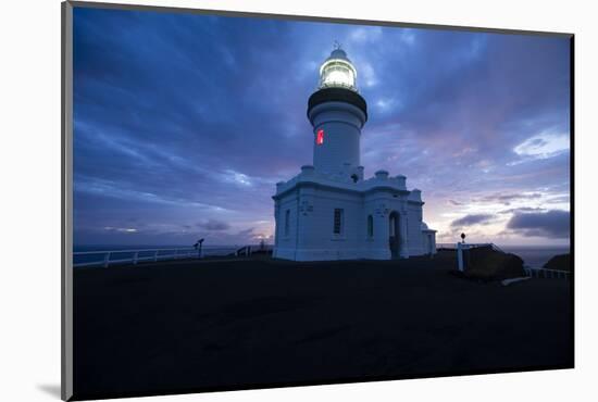 Lighthouse at sunset, Cape Byron Lighthouse, Cape Byron, New South Wales, Australia-Panoramic Images-Mounted Photographic Print