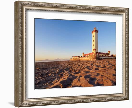 Lighthouse at sunset, La Serena, Coquimbo Region, Chile, South America-Karol Kozlowski-Framed Photographic Print