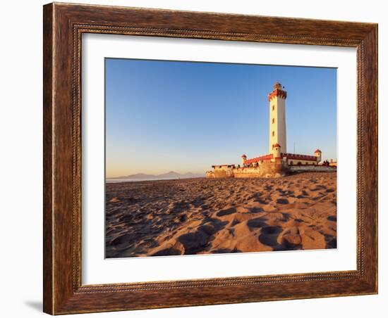 Lighthouse at sunset, La Serena, Coquimbo Region, Chile, South America-Karol Kozlowski-Framed Photographic Print