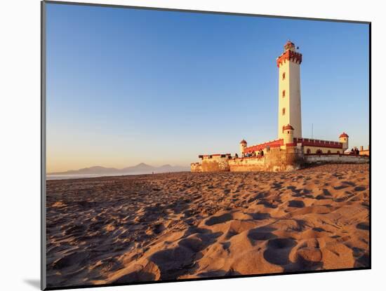 Lighthouse at sunset, La Serena, Coquimbo Region, Chile, South America-Karol Kozlowski-Mounted Photographic Print