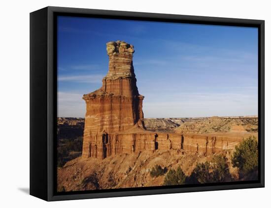 Lighthouse at Sunset, Palo Duro Canyon State Park, Canyon, Panhandle, Texas, USA-Rolf Nussbaumer-Framed Premier Image Canvas