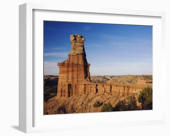 Lighthouse at Sunset, Palo Duro Canyon State Park, Canyon, Panhandle, Texas, USA-Rolf Nussbaumer-Framed Photographic Print